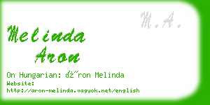 melinda aron business card